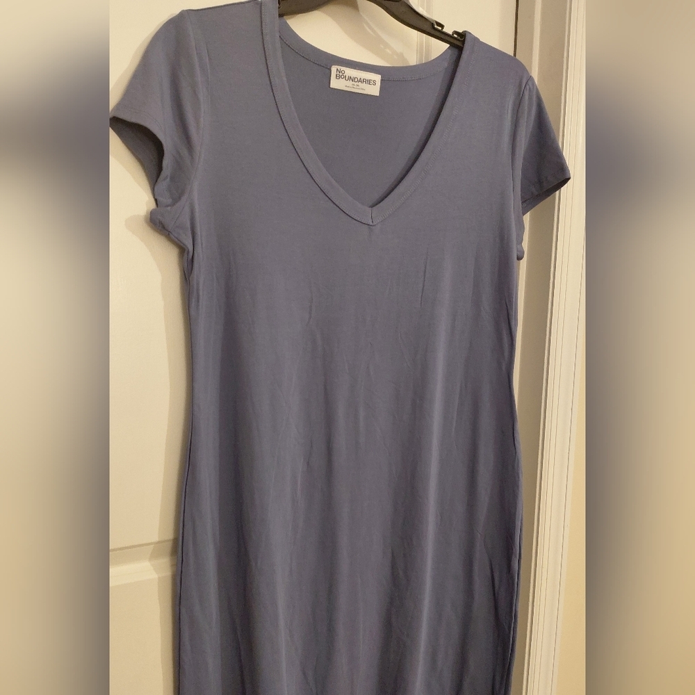 Dusty Blue Maxi Dress - Picture 2 of 10